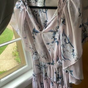 Misa Los Angeles flutter sleeve mini dress